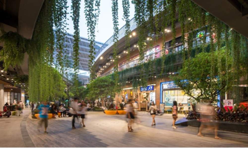 OneHub Saigon mang cả mảng xanh vào trong khu thương mại đa chức năng