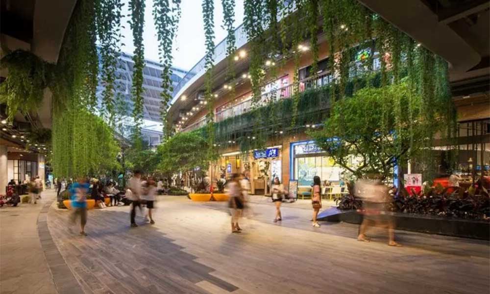 Khu phức hợp thương mại dịch vụ của OneHub Saigon cũng sẽ tràn ngập màu xanh