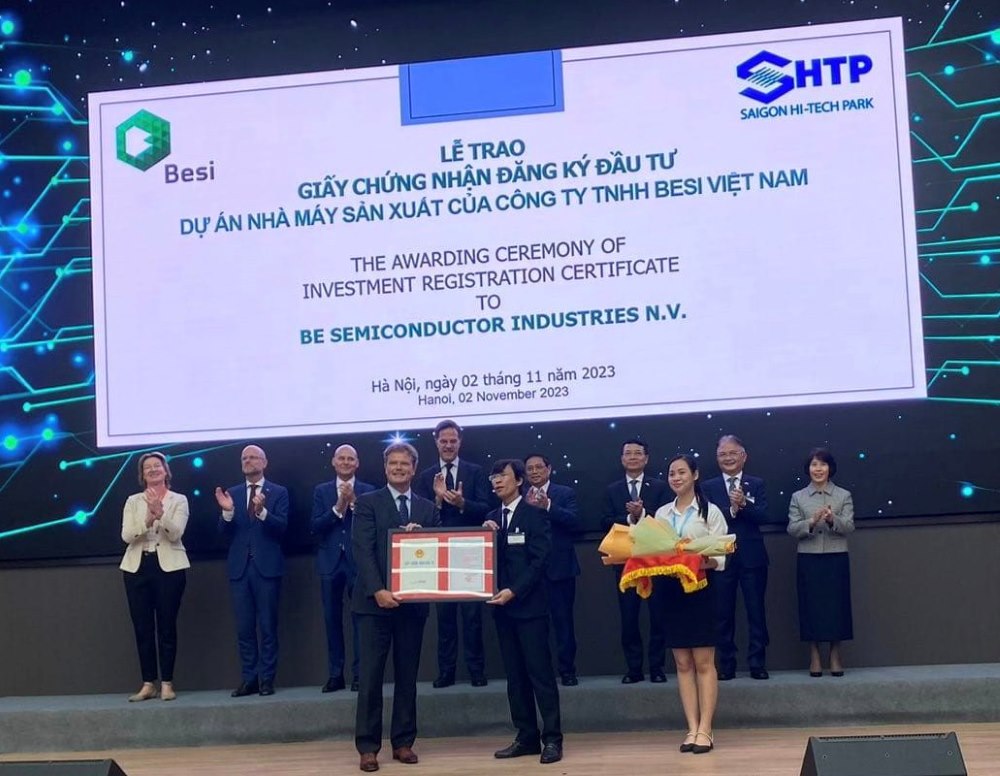 The semiconductor electronics company BESI (Netherlands) was granted an investment certificate at Saigon High-Tech Park in November 2023