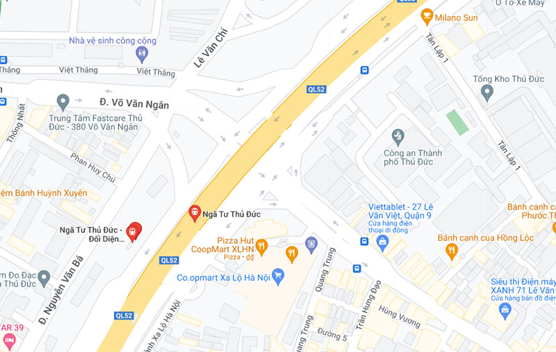 Vị trí Ngã tư Thủ Đức