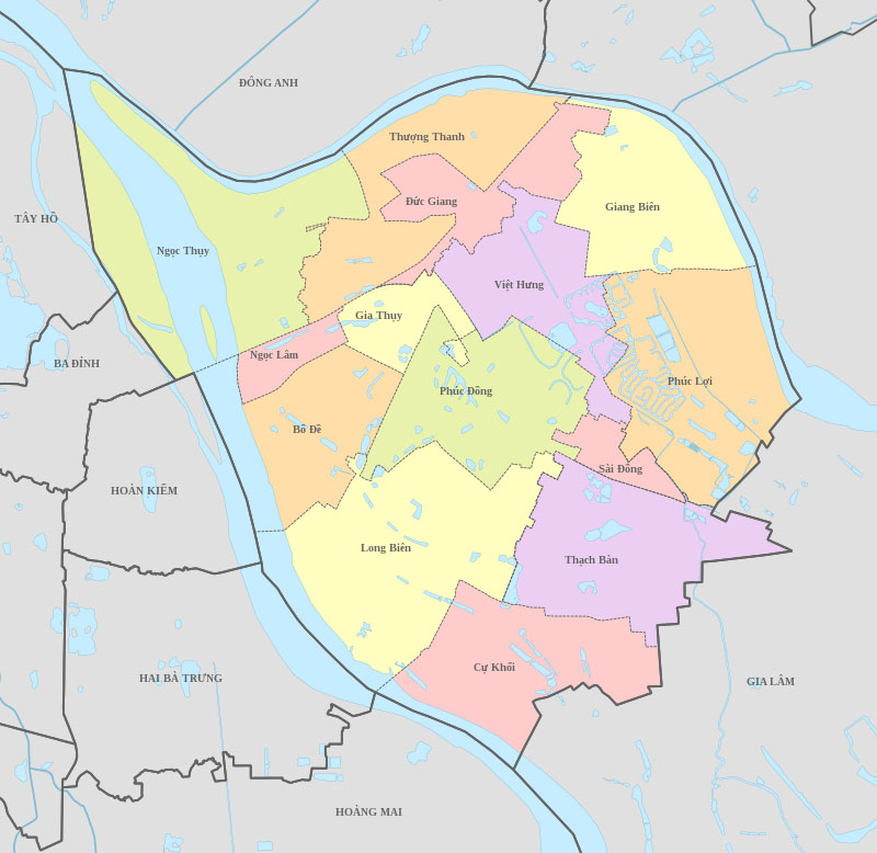 Danh sách phường quận Long Biên