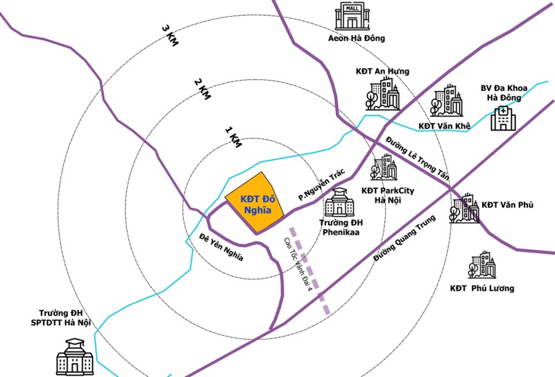 Vị trí khu đô thị Đô Nghĩa