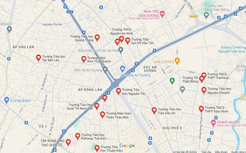 Trường học gần Ngã tư An Sương