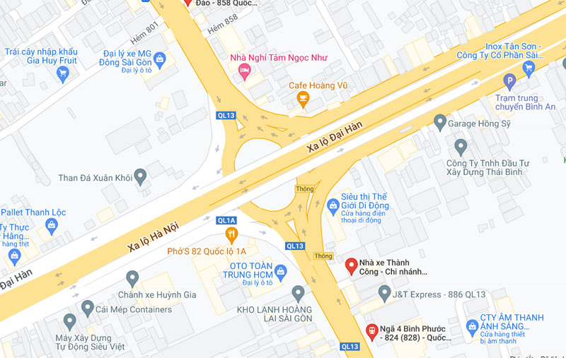 Vị trí Ngã tư Bình Phước