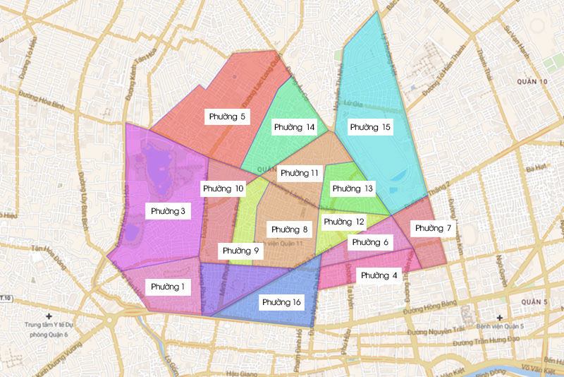 Bản đồ hành chính Quận 11