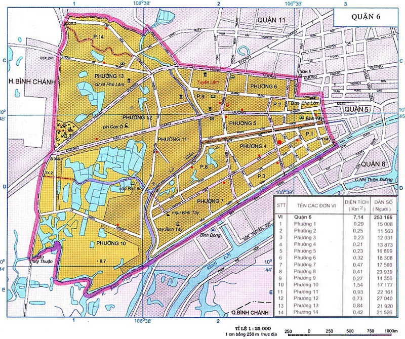 Vị trí địa lý Quận 6